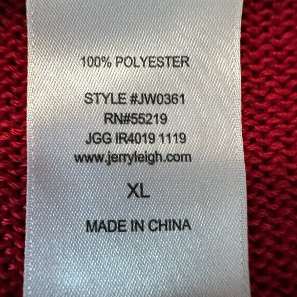 Disney Mickey Mouse Knit Sweater XL Red Black Crewneck - Picture 8 of 9